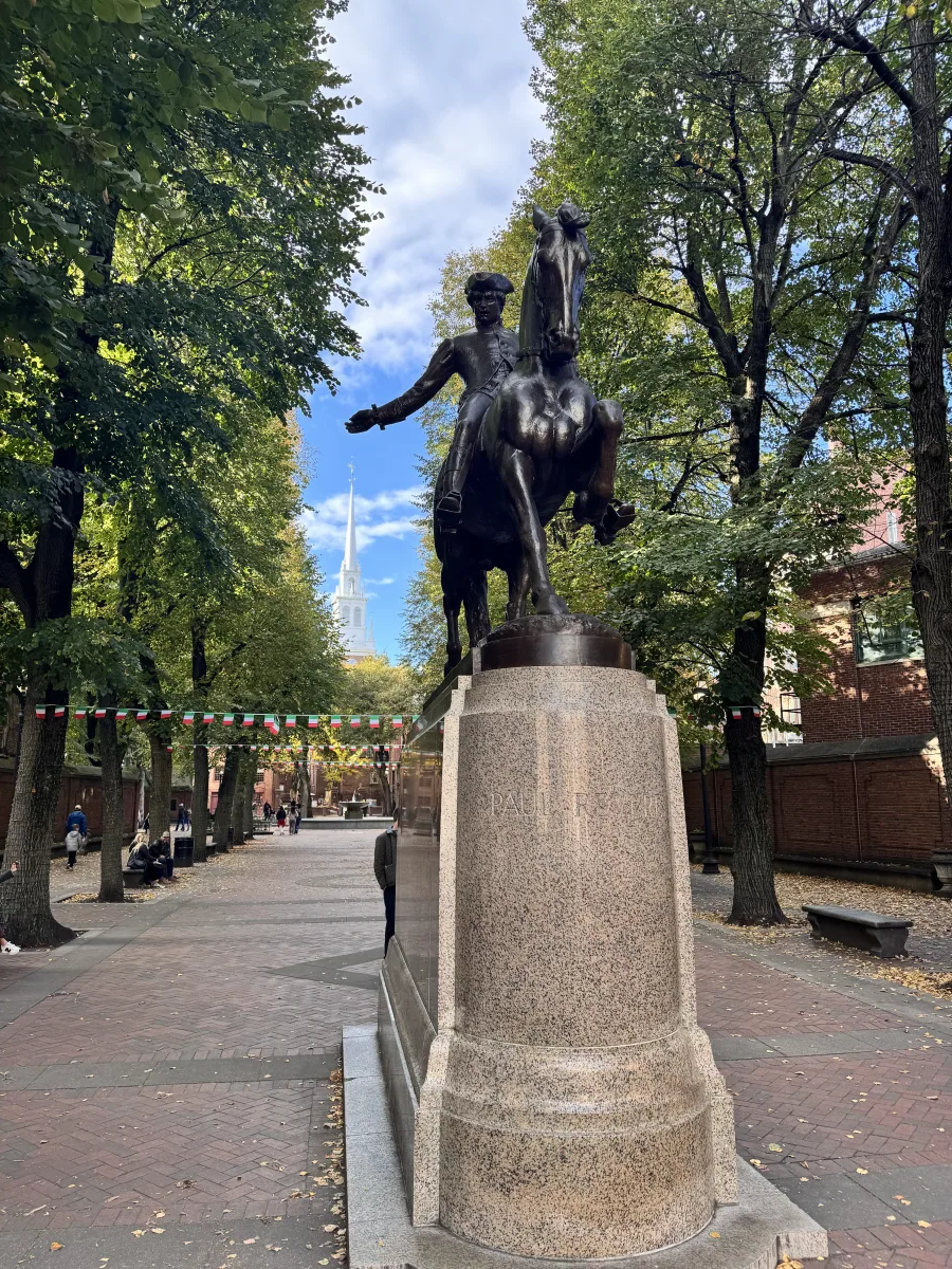 Paul Revere statue in Boston's North End